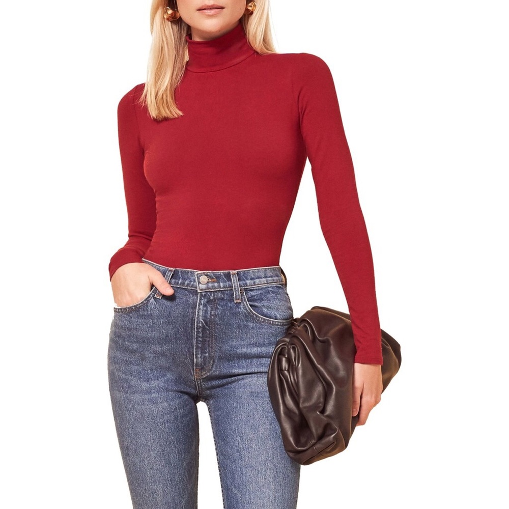 Reformation Navia Turtleneck Bodysuit